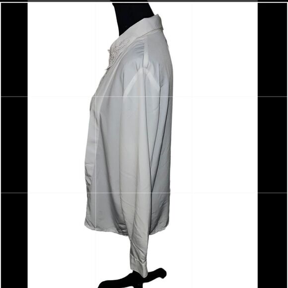 Vintage Christie & Jill Pearl Embellished Blouse Size 14 - Picture 3 of 6